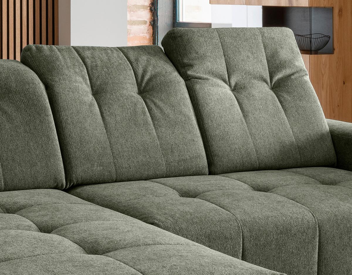 Ecksofa Sano, Grün S: 180x258 cm - Schwarz/Grün, MODERN, Textil (180/258cm) - Livetastic