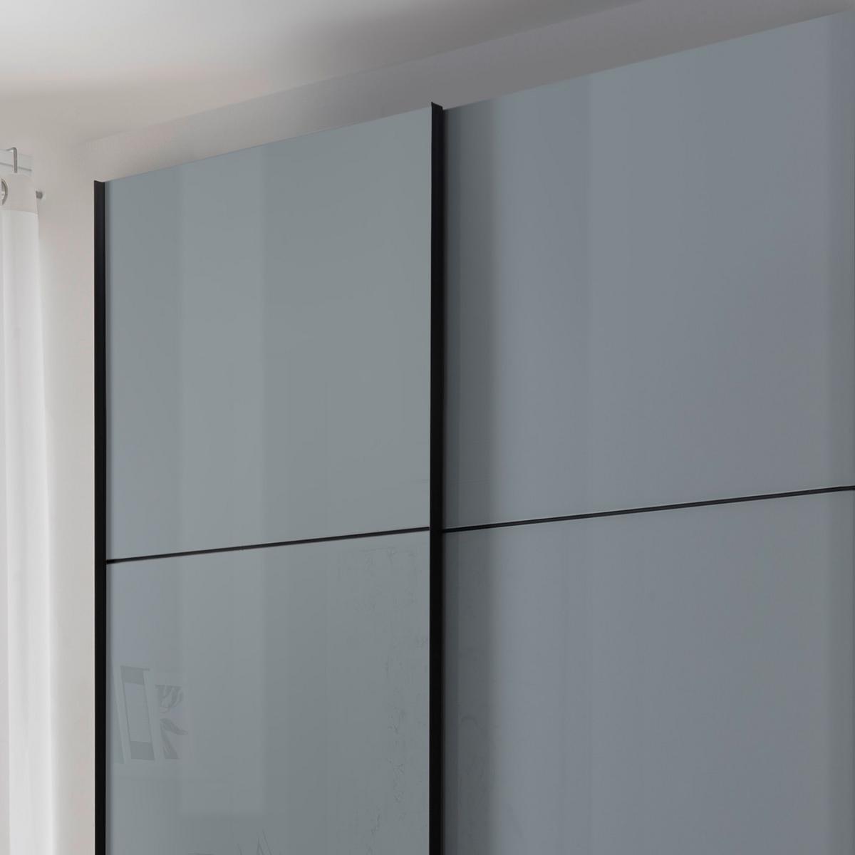 Schwebetürenschrank Glasfront 167 Cm Includo, Hellgrau - Dunkelgrau/Hellgrau, MODERN, Glas/Holzwerkstoff (167/222/68cm)