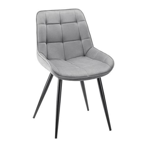 Jídelní židle ALINA šedá - šedá/černá, Moderní, kov/dřevo (59/84/51cm) - Bessagi Home