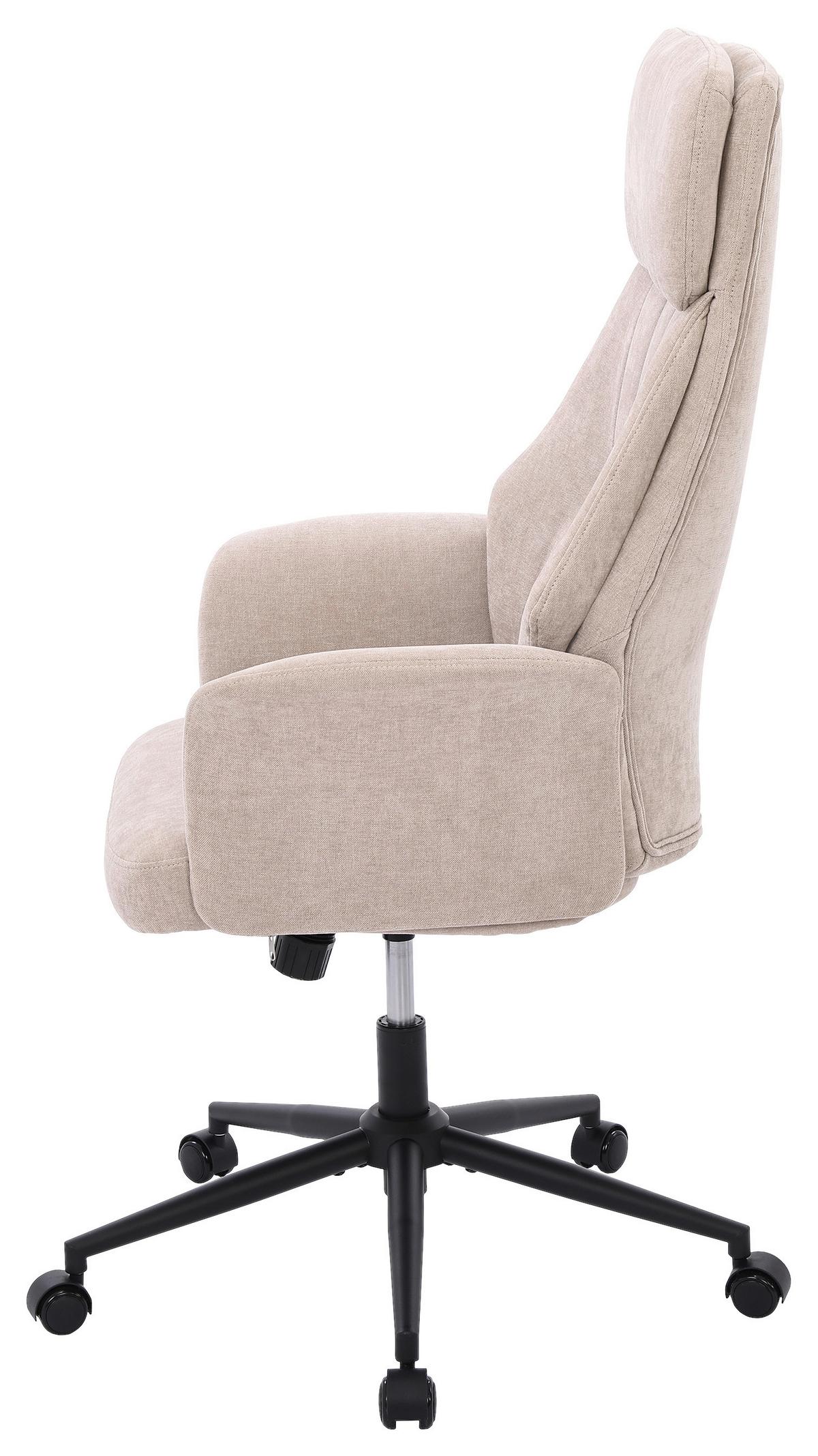 Drehstuhl Austin Hellbraun B: 66 cm - Hellbraun/Schwarz, MODERN, Holz/Kunststoff (66/114/122/64cm) - Livetastic