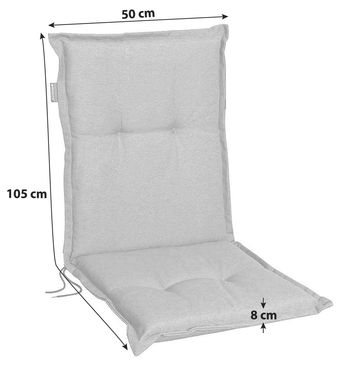 Auflage Für Sessel Pana 4-tlg. Bxhxt 50x8x105 Cm Grau - Grau, KONVENTIONELL, Textil (50/8/105cm) - Ambia Garden