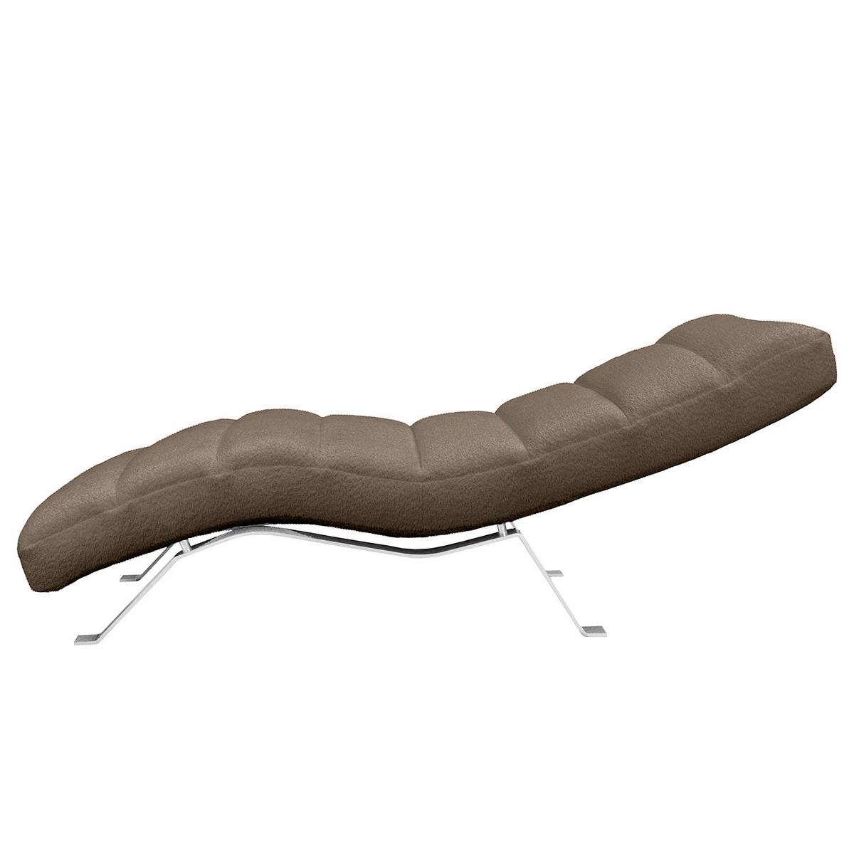 Relaxliege Swing Silver Braun B: 65 cm - Silberfarben/Braun, Design, Textil (65/65-95/171cm) - Livetastic