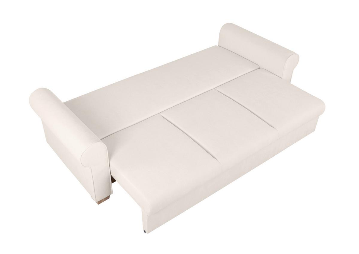 Schlafsofa Arles, Creme 02 B: 240 Cm - Buchefarben/Creme, Design, Textil (240/94/98cm) - MID.YOU