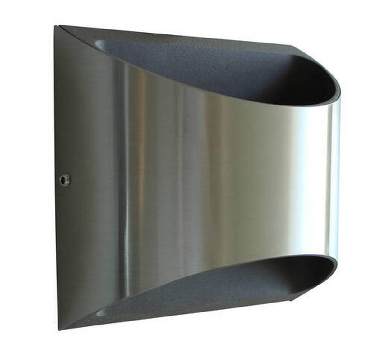 Außenleuchte Smd 7,5 W Aluminium/Edelstahl - Edelstahlfarben, Design, Metall (12,3/13,1/7cm)