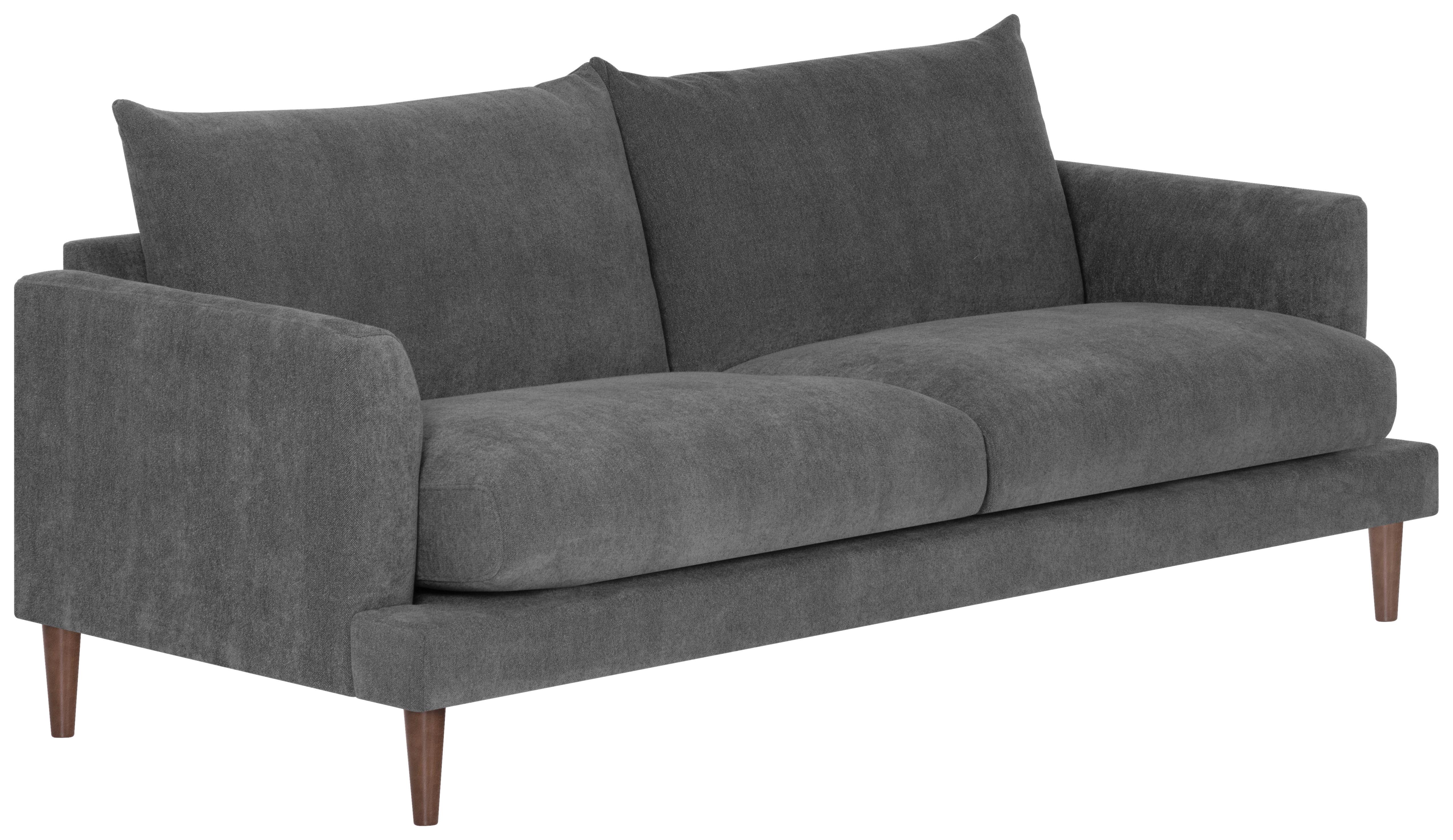 3-Sitzer-Sofa Sofia Royal B: 206 cm Grau - Dunkelbraun/Grau, KONVENTIONELL, Textil (206/82/97cm) - MID.YOU