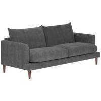 3-Sitzer-Sofa Sofia Royal B: 206 cm Grau - Dunkelbraun/Grau, KONVENTIONELL, Textil (206/82/97cm) - MID.YOU