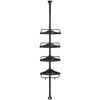 Duschregal Schwarz B: 35 cm - Schwarz, Basics, Kunststoff/Metall (35/85-305/25cm)