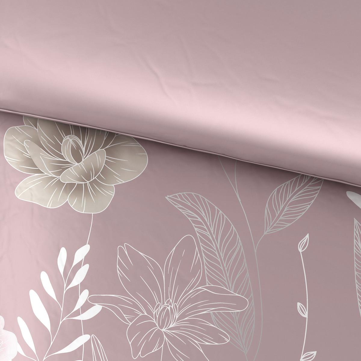 Posteľná bielizeň Nala, 70/90 140/200cm - hnedofialová, Romantik / Landhaus, textil (140/200cm) - Mömax