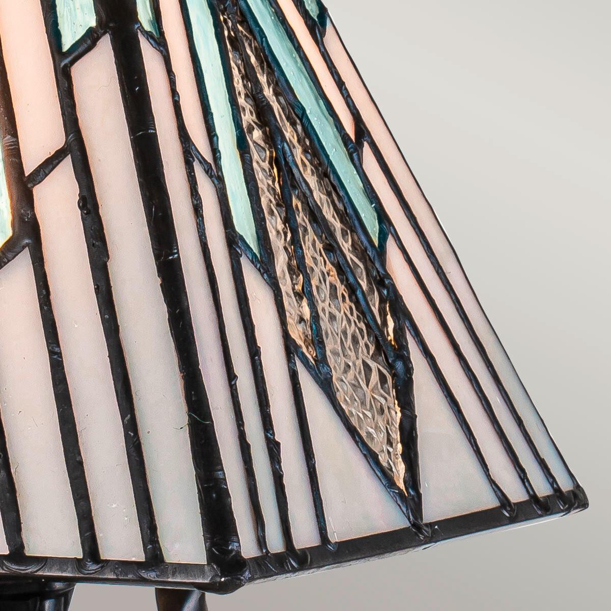 Tischleuchte Tf-Alderley-Tl-S - Dunkelbraun/Multicolor, KONVENTIONELL, Glas/Metall (32,3/13,8/13,8cm) - Elstead Lighting