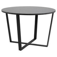 Esstisch Rund Amble 110x110x75 Cm Schwarz - Schwarz, Design, Holzwerkstoff/Metall (110/110/75cm) - Carryhome