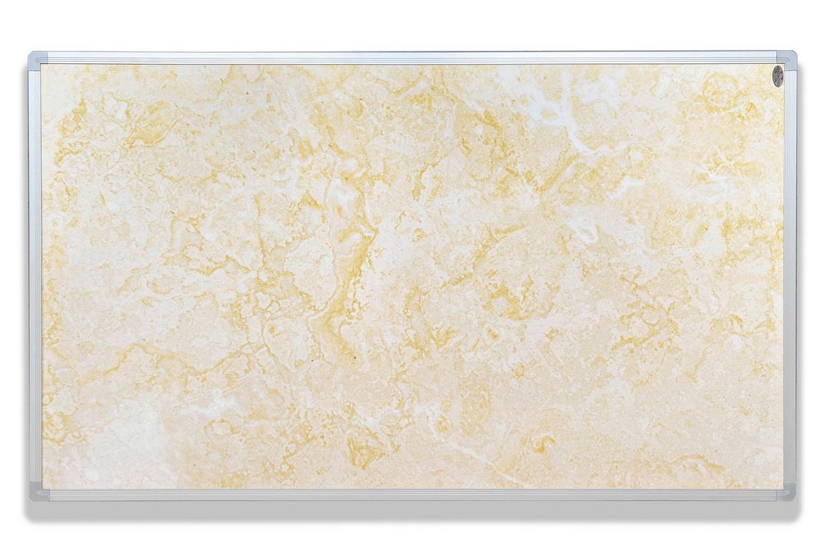 Infrarot Heizung 600 W Marmor 106x72 Cm Überhitzungsschutz - Hellbraun/Silberfarben, Basics, Metall (106/72/2cm) - Homezone