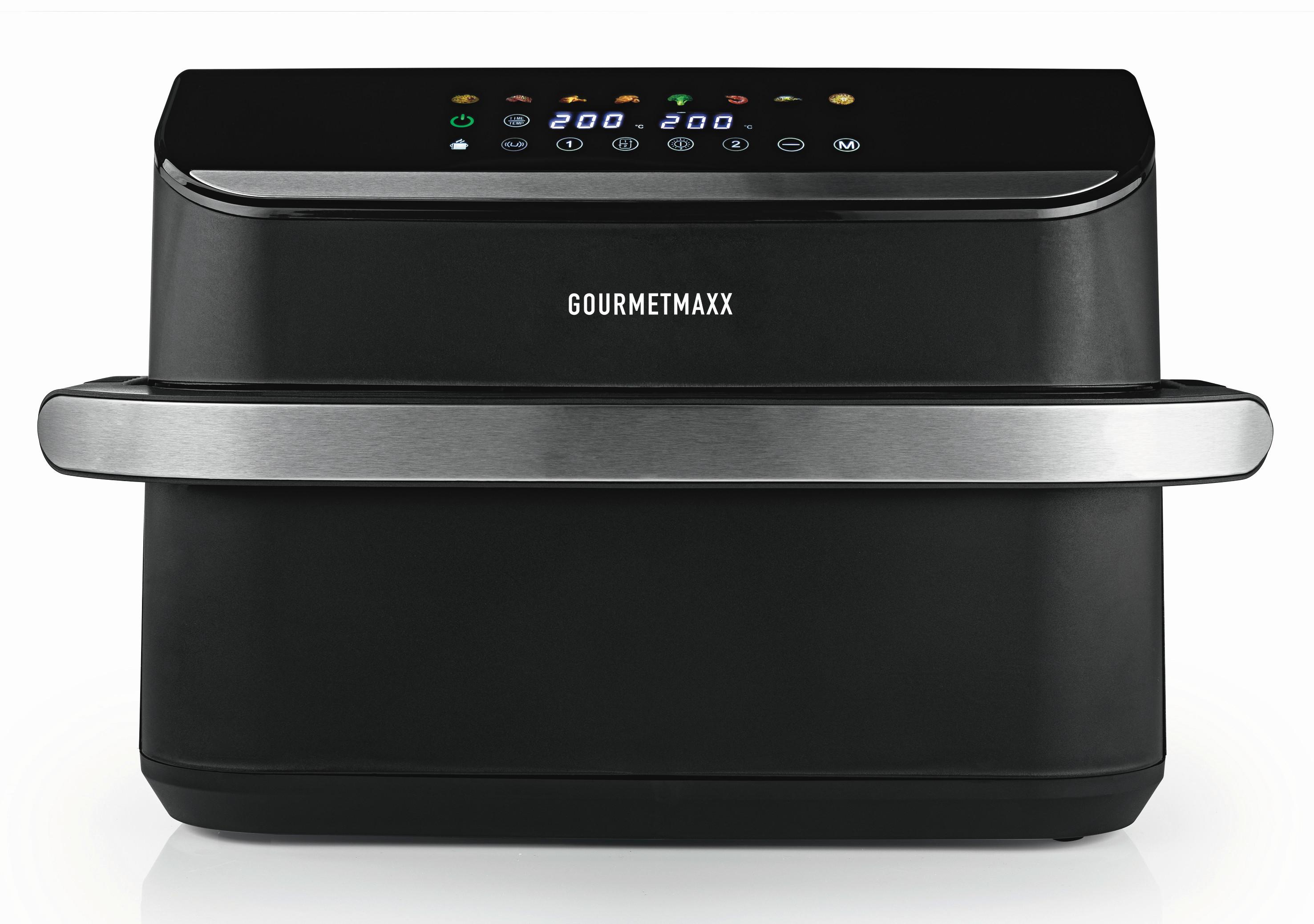 Heißluftfritteuse 2400w, 10 L 19171 - Silberfarben/Schwarz, Basics, Kunststoff/Metall (37/47/30cm)