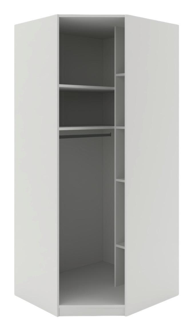 Korpus Rohovej Skrine Unit - biela, Moderný, kompozitné drevo (91,1/210/91,1cm) - Ondega