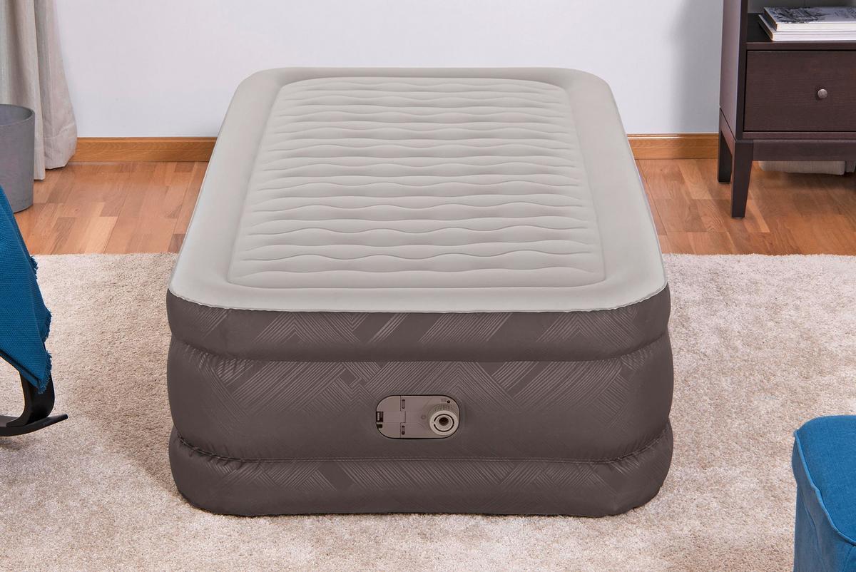 Luftbett Anita 191x97x46 cm Bis 180kg, inkl. Pumpe - Braun/Grau, KONVENTIONELL, Kunststoff/Metall (191/97/46cm) - Bestway