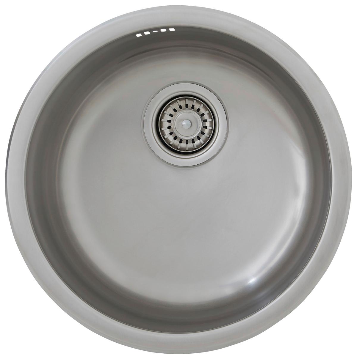 Spüle Respekta Inox Edelstahl Bxt: 44,6x44,6 cm - Edelstahlfarben, Trend, Metall (44,6/17cm) - Respekta