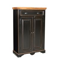 HIGHBOARD Honig/Schwarz B: 80cm - Schwarz/Honig, Design, Holz/Holzwerkstoff (80/120/38cm) - MID.YOU