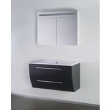 Badmöbelset Sweet 90 Anthrazit - Anthrazit/Weiß, MODERN, Holzwerkstoff (90cm)