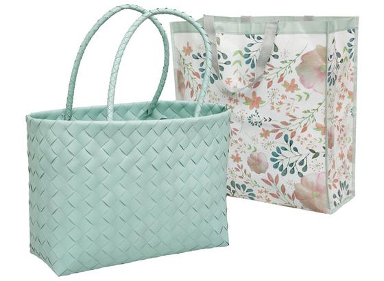 Nákupný Košík Lina - mätovozelená, Romantický / Vidiecky, plast (38/16/29cm) - Mömax modern living Nákupný Košík Lina - mätovozelená, Romantický / Vidiecky, plast (38/16/29cm) - Mömax modern living