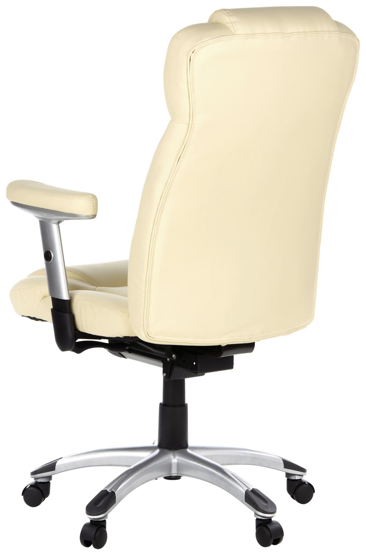 Chefsessel Embassy 200 Cremefarben - Silberfarben/Creme, MODERN, Kunststoff/Textil (63/131/53cm) - MID.YOU