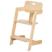 Hochstuhl Luna Bambus Masiv Mitwachsend - Naturfarben, Basics, Holz (45/86/50cm) - Roba