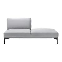 Lenoška TESSA šedá - šedá/černá, Moderní, kov/textil (180,5/82,5/88,5cm) - Bessagi Home