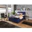 Boxbett Carolina 140x200 Blau - Blau/Schwarz, KONVENTIONELL, Holz/Textil (143/105/209cm) - Carryhome Boxbett Carolina 140x200 Blau - Blau/Schwarz, KONVENTIONELL, Holz/Textil (143/105/209cm) - Carryhome