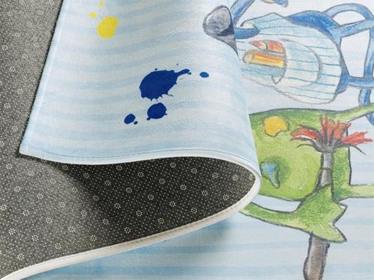 Kinderteppich Tiere Multicolor Die Lieben Sieben 80x150 Cm - Multicolor/Hellblau, Trend, Textil (80/150cm)