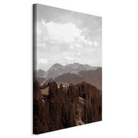 Leinwandbild Landscape Braun Weiß B: 40 cm - Braun/Weiß, Basics, Holzwerkstoff/Textil (40/60/1.2cm) - artgeist