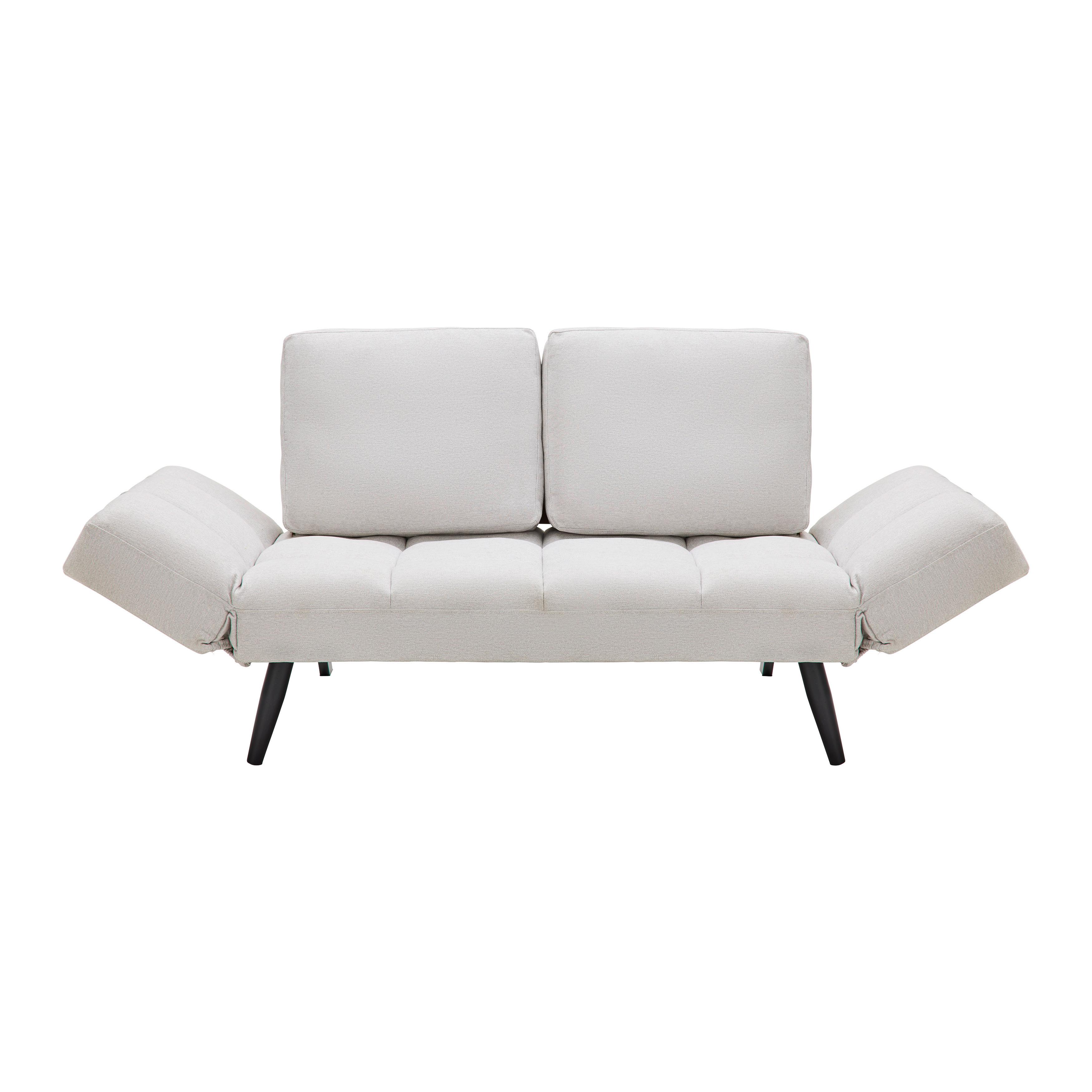 Pohovka AURELIA přírodní - černá/přírodní barvy, Moderní, kov/dřevo (191/73/78cm) - Bessagi Home