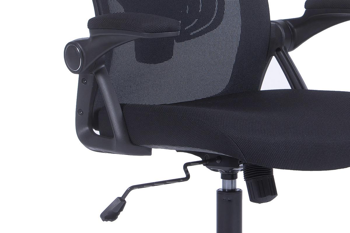 Bürostuhl Flex mit Armstützen Schwarz Bis 110 Kg - Schwarz, KONVENTIONELL, Kunststoff/Textil (62/95 - 103/58,5cm) - MID.YOU