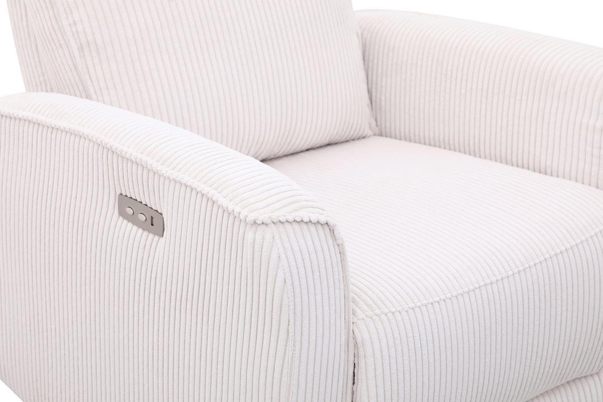 Fernsehsessel Leon Beige mit Relaxfunktion - Beige/Schwarz, Basics, Holz/Kunststoff (80/102/96cm) - Ondega