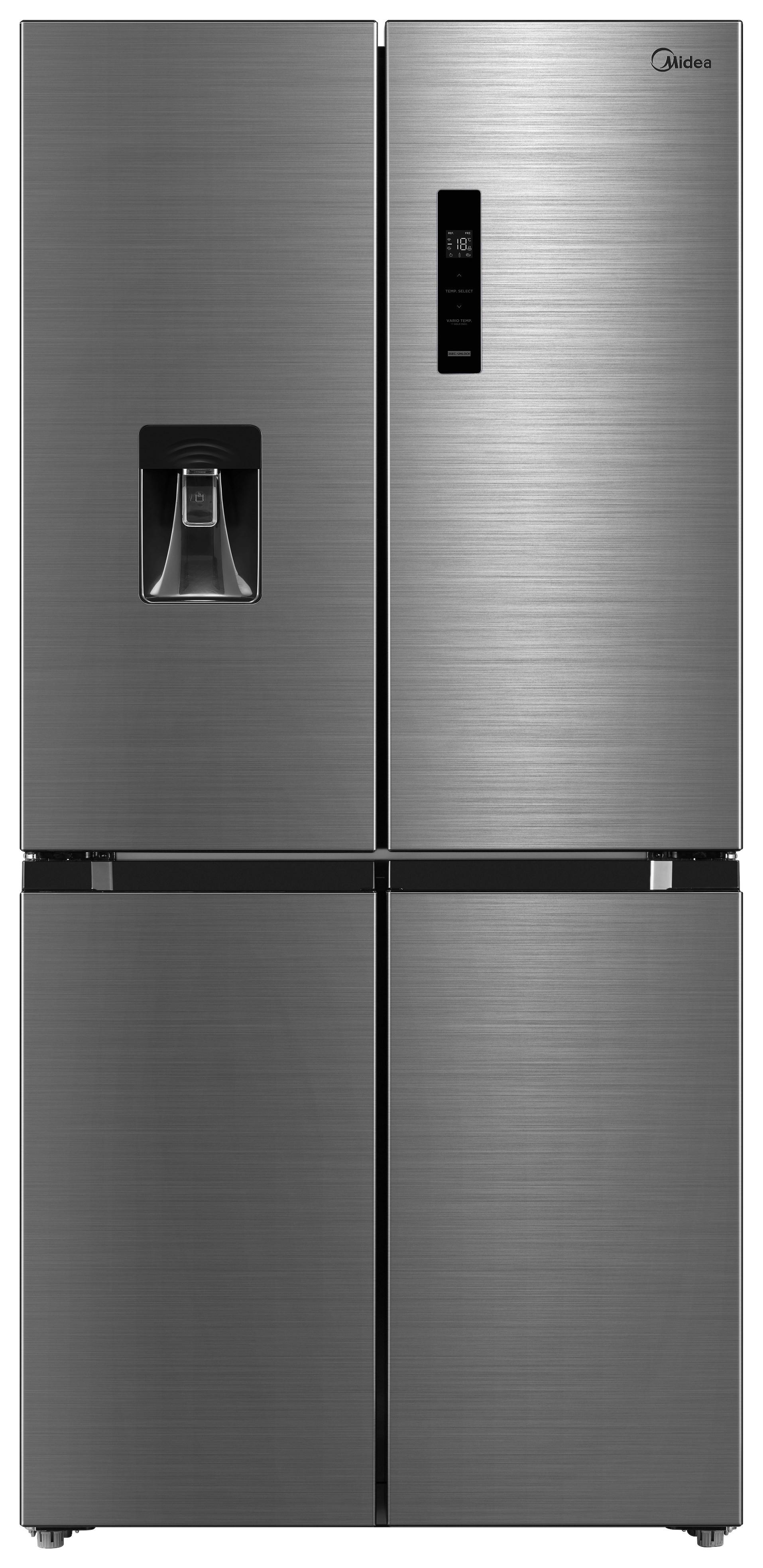 Kühl-Gefrierkombination MDRM632FGD46W 301L +169 L - Dunkelgrau/Weiß, Basics, Glas/Kunststoff (83.3l) - Midea