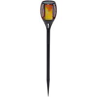 Solarleuchte Schwarz Adela 72xled Bernsteinfarben H: 78cm - Schwarz, KONVENTIONELL, Kunststoff (12/78cm)