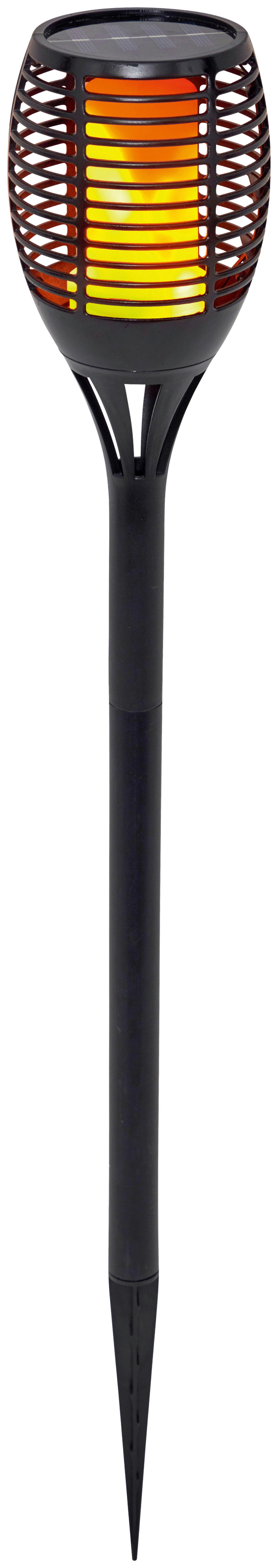 Solarleuchte Schwarz Adela 72xled Bernsteinfarben H: 78cm