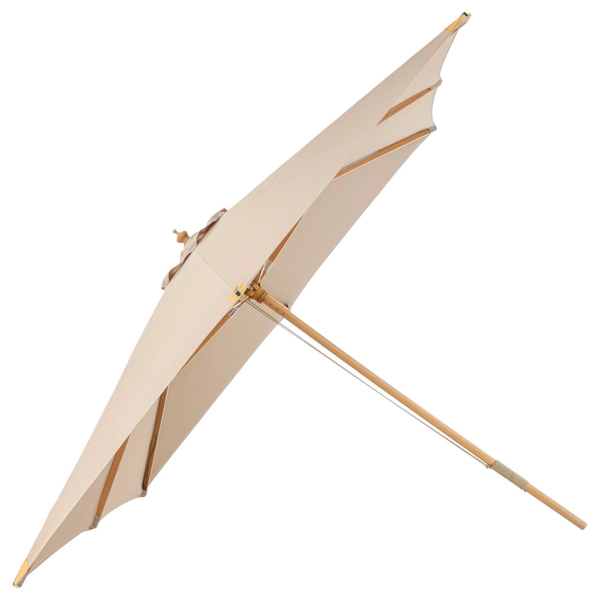 Sonnenschirm Naxos - Hellbraun, KONVENTIONELL (300/262/300cm) - Gardenson