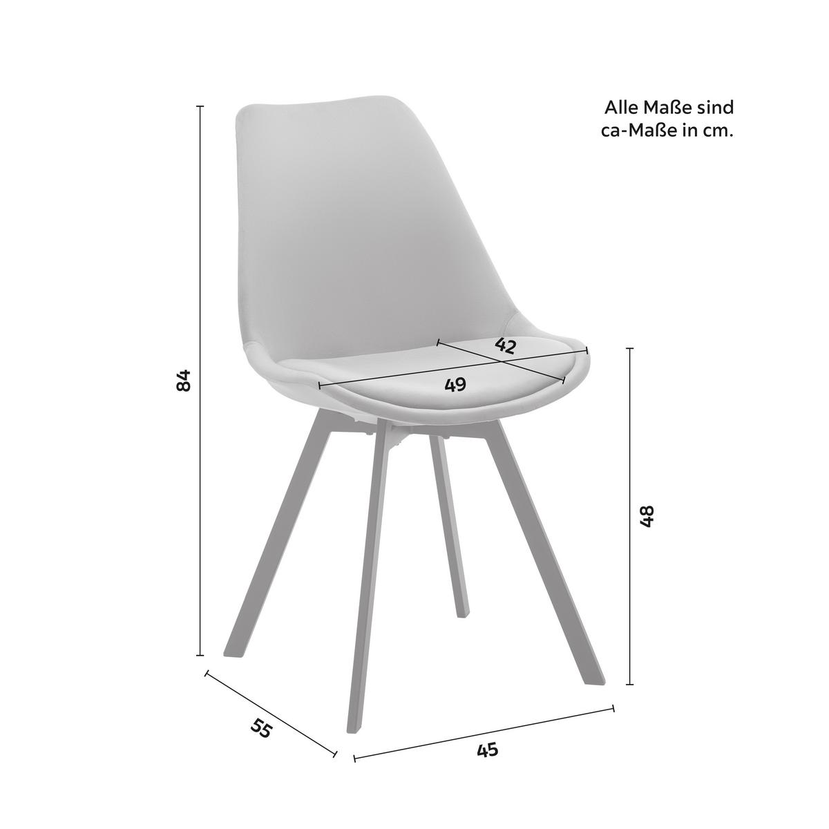 Židle ze sametu Mia - modrá - petrolej/černá, Moderní, kov/textil (45/84/55cm) - P & B
