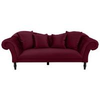 3-Sitzer-Sofa Cupido - Rot/Schwarz, Design, Textil (242/91/104cm) - MID.YOU