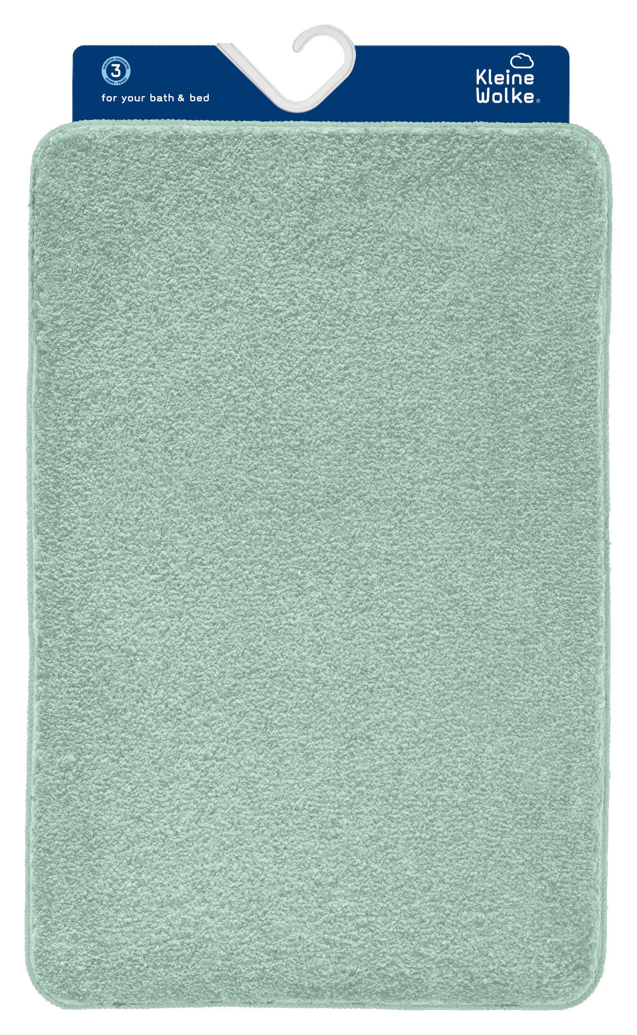Badteppich Set Noble 85x55 cm Hellgrün Waschbar - Hellgrün, KONVENTIONELL, Textil (55x85/50x50cm) - Kleine Wolke