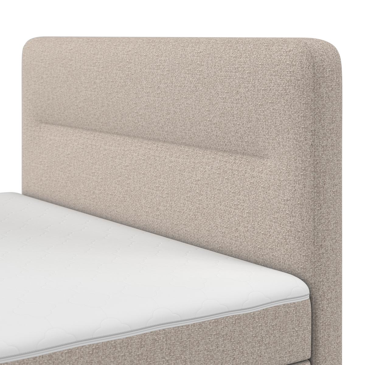 Boxspringová postel MARCO 140x200, šedohnědá - černá/šedohnědá, Moderní, dřevo/textil (140/200cm) - Bessagi Home