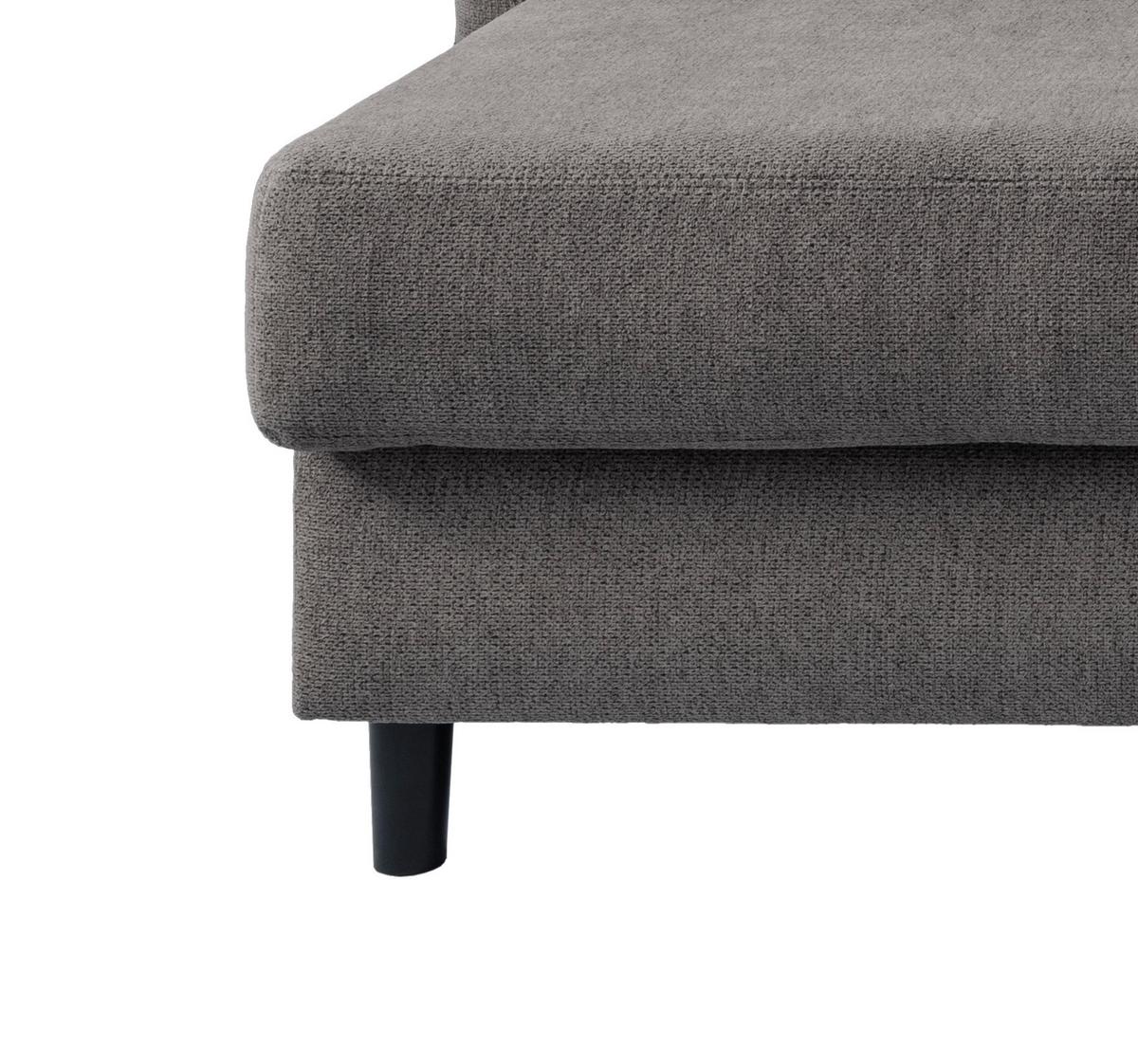 Ecksofa Brizzini Graubraun S: 176/250-280 cm - Graubraun/Hellgrau, MODERN, Holz/Textil (176/250-280cm) - Livetastic