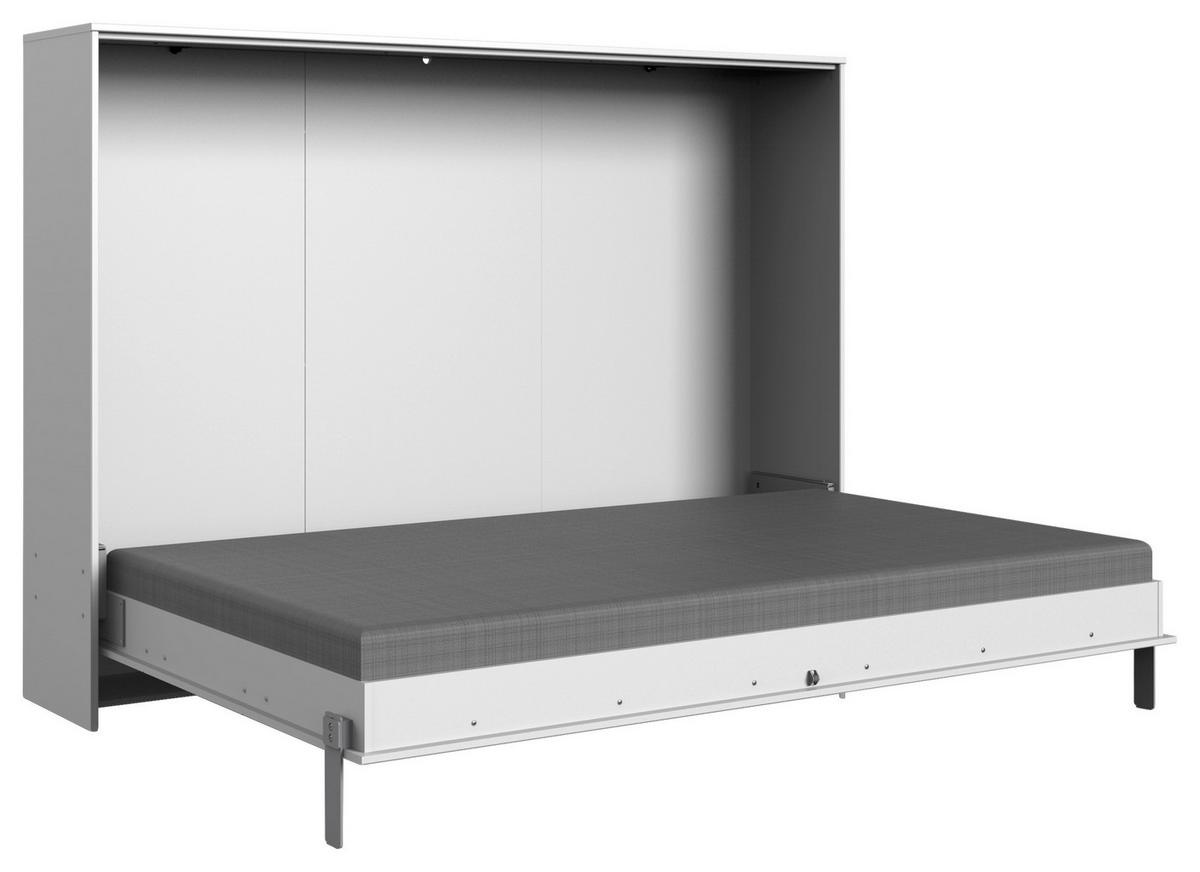 Schrankbett Mit Lattenrost 140x200 Cm Juist Weiß - Weiß, KONVENTIONELL, Holz/Holzwerkstoff (140/200cm) - MID.YOU