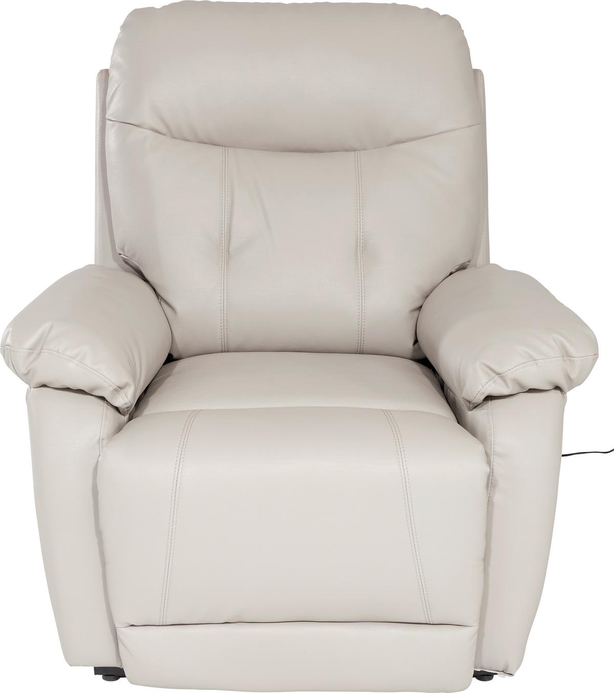 Relaxačné kreslo MARIO, sivá, kožený vzhľad - čierna/sivá, Konventionell, kov/textil (89/107-79/94-165cm) - James Wood