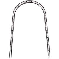 Rosenbogen Stahl Mira Bxh: 145x260 Cm - Anthrazit, MODERN, Metall (145/260/38cm) - Gardenson