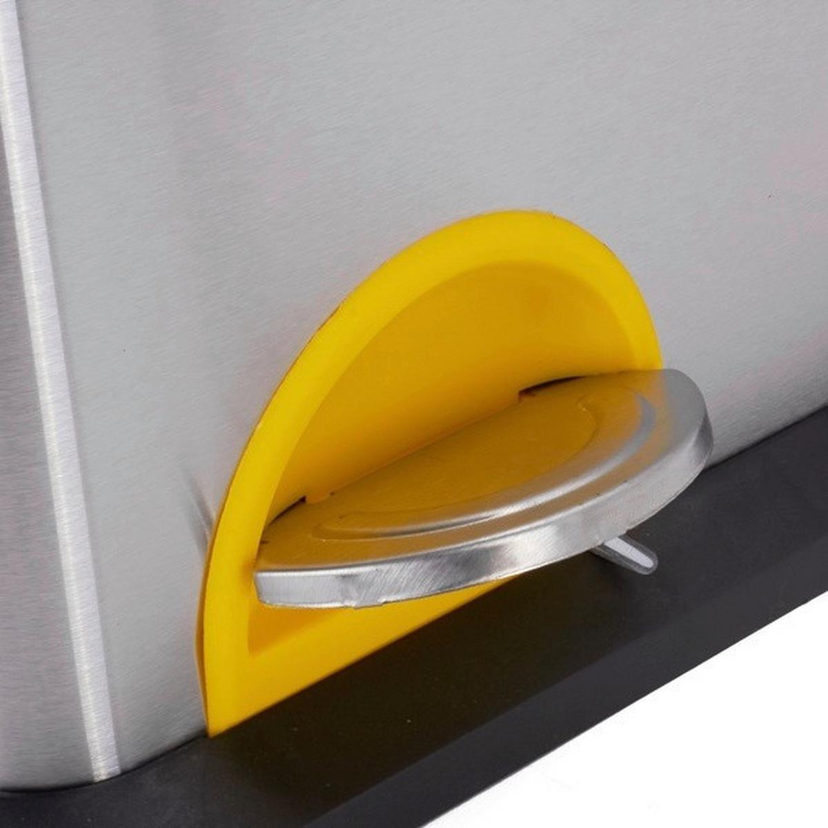 Treteimer 16l Silberfarben Metall Lxbxh: 31x26,5x39,5 - Silberfarben/Schwarz, Basics, Kunststoff/Metall (31/26,5/39,5cm)