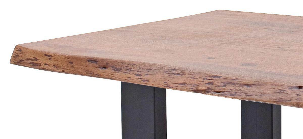 Couchtisch Holz Massiv Wallnussfarben/Anthrazit - Anthrazit/Walnussfarben, MODERN, Holz/Metall (110/45/70cm)