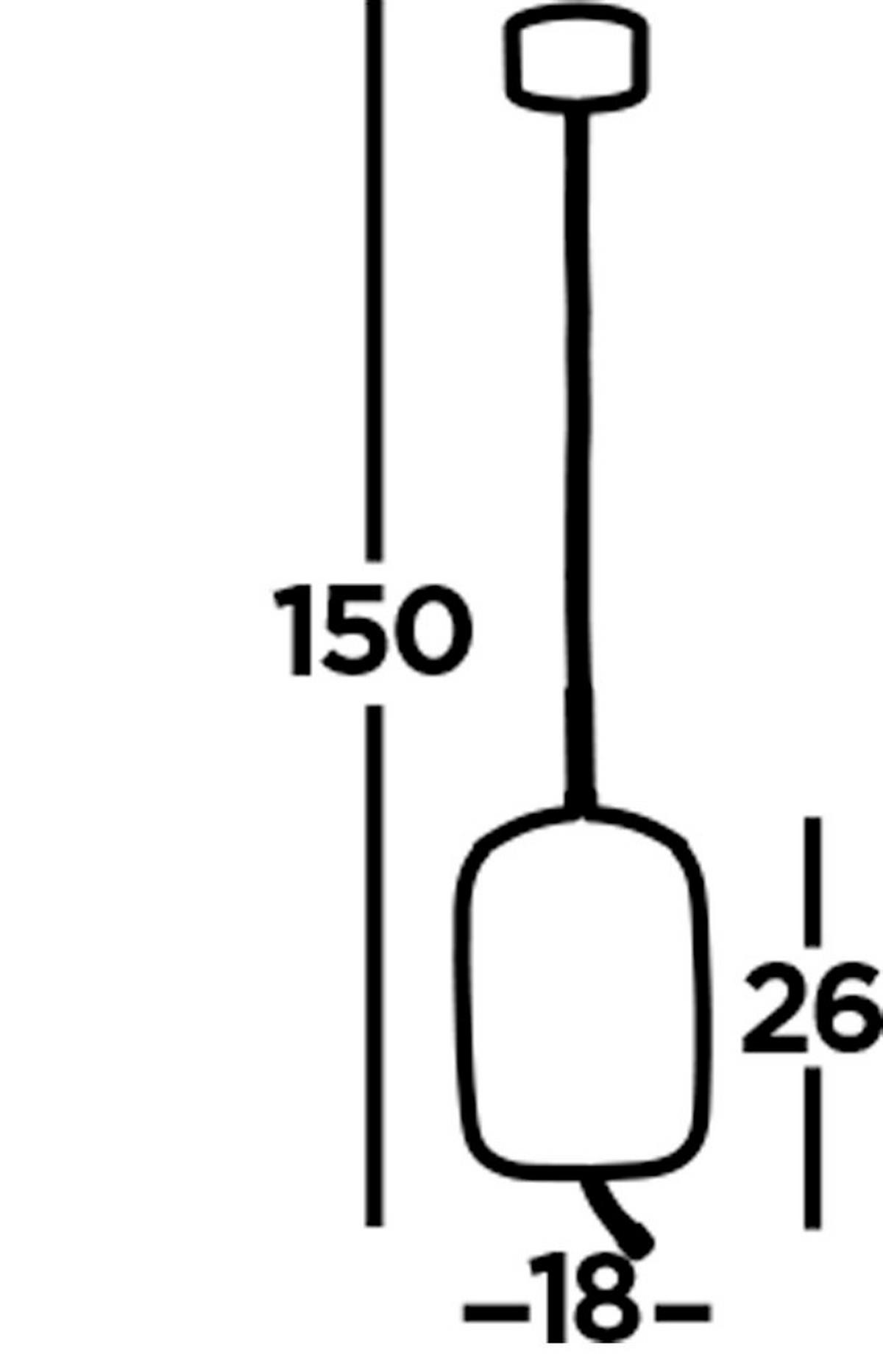 Led-pendelleuchte 75132-1am - Bernsteinfarben, Basics, Glas/Metall (18/18/43-150cm)