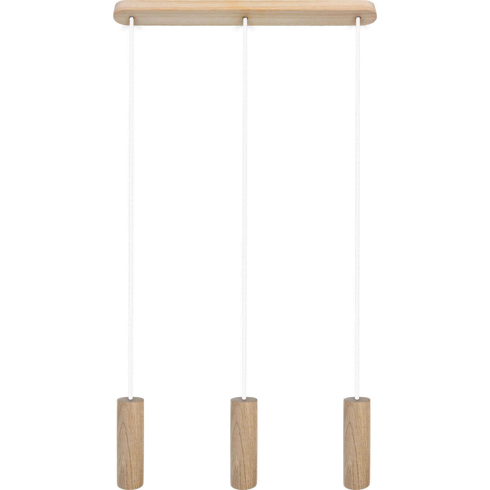 Hängeleuchte 8520345 Madera - Eschefarben/Weiß, Natur, Holz (52/140cm)