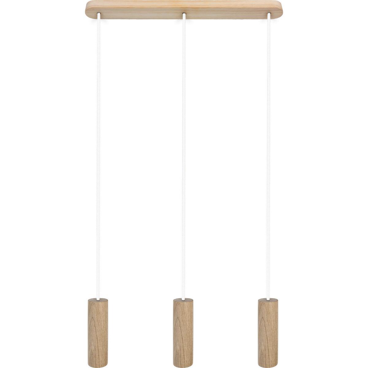 Hängeleuchte 8520345 Madera - Eschefarben/Weiß, Natur, Holz (52/140cm)