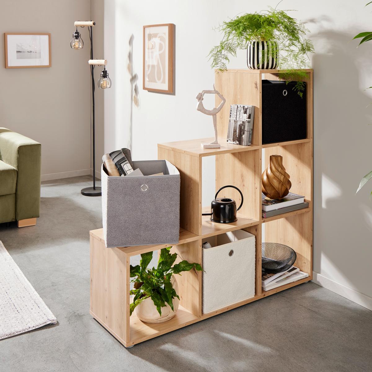 Faltbox Nella - Weiß, Basics, Papier/Textil (30/30/30cm) - Luca Bessoni