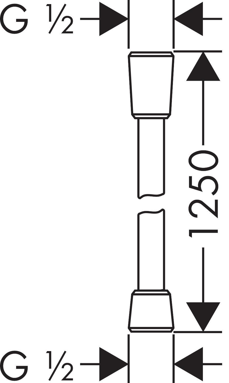 Brauseschlauch Hg Isiflex L: 125 Cm Chromfarben - Basics, Kunststoff/Metall (125cm) - Hansgrohe